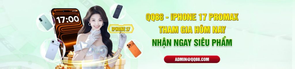 Banner QQ88 tăng iphone 17 promax